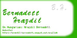 bernadett hrazdil business card